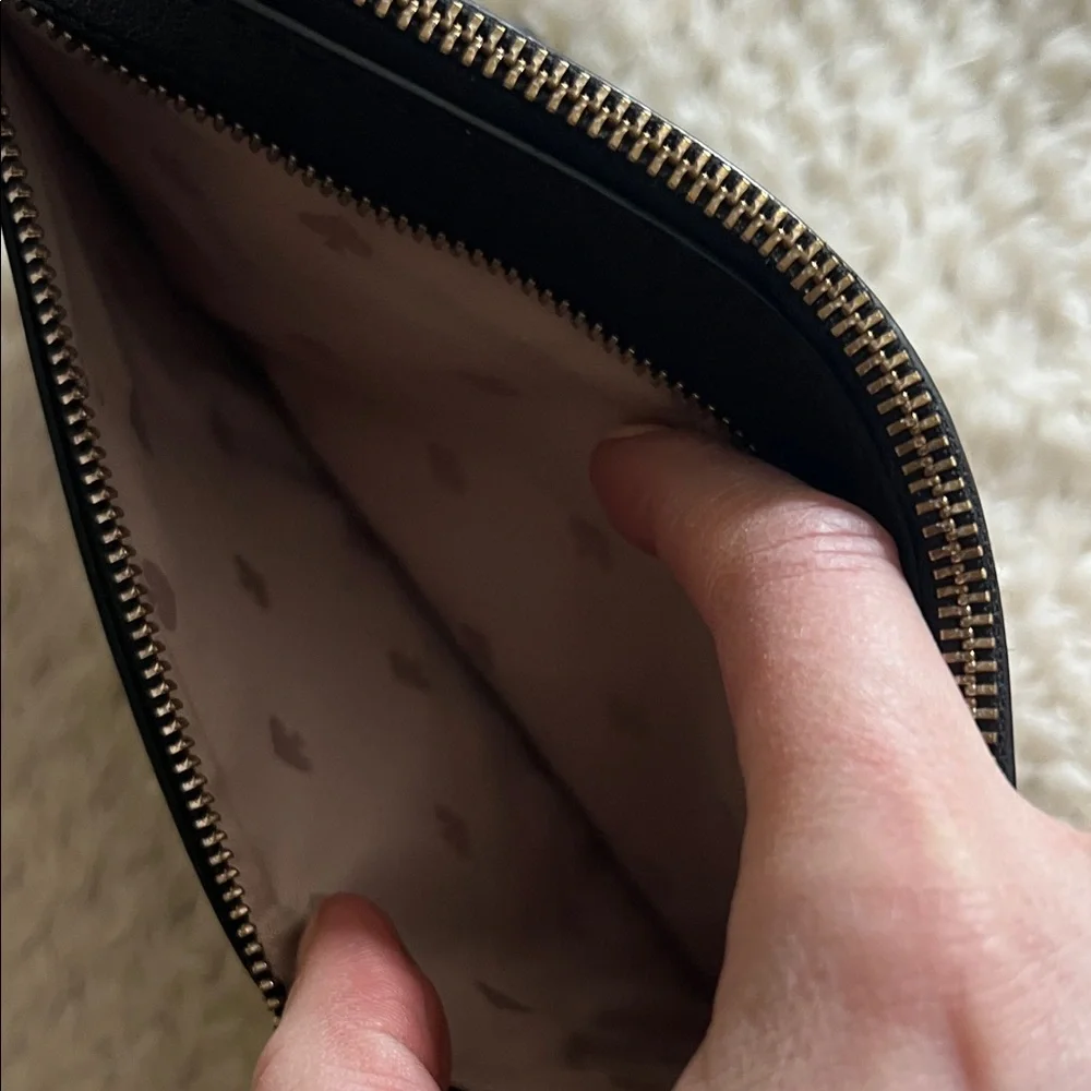 Kate Spade Black Leather Wristlet